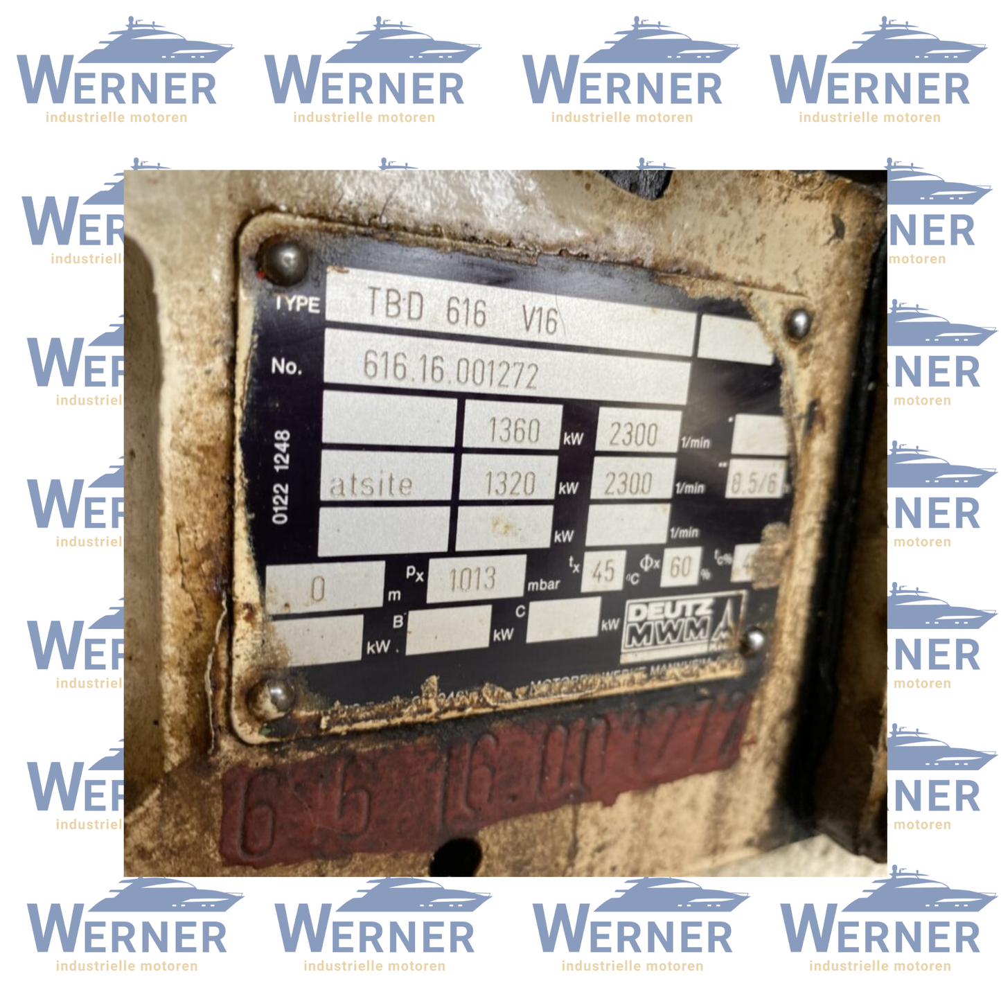 DEUTZ TBD 616-V16 Schiffsmotoren, Marine engine